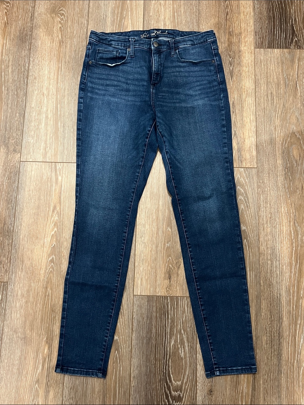 Size 16 LONG Universal Thread Women's Dark Indigo High Rise Skinny Jeans 16L